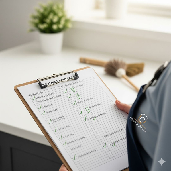 A cleaning checklist representing consistent and reliable professional cleaning services.