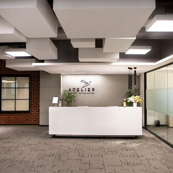 clean commercial building carpet