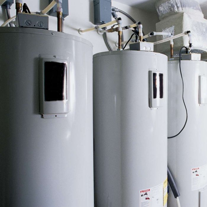 group of water heaters