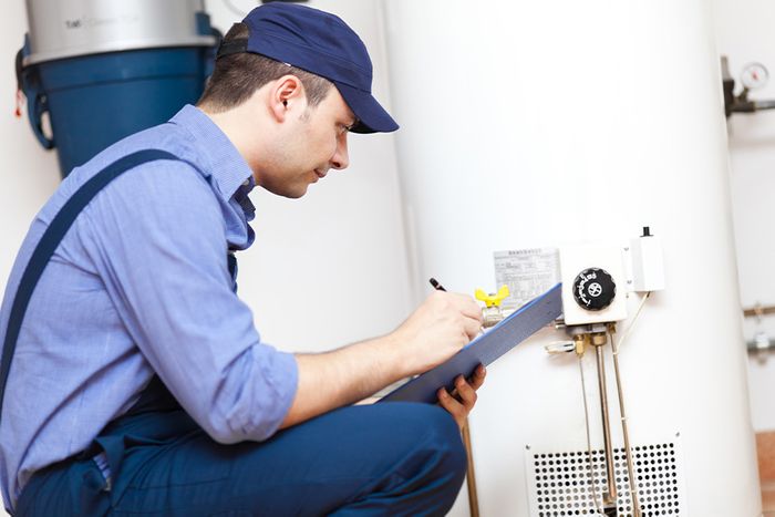 checking on water heater