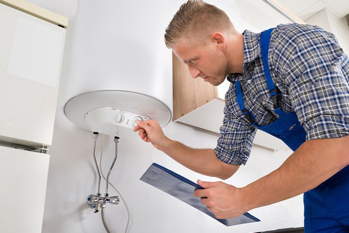 checking water heater