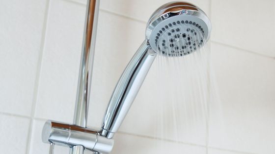hot water coming out of shower