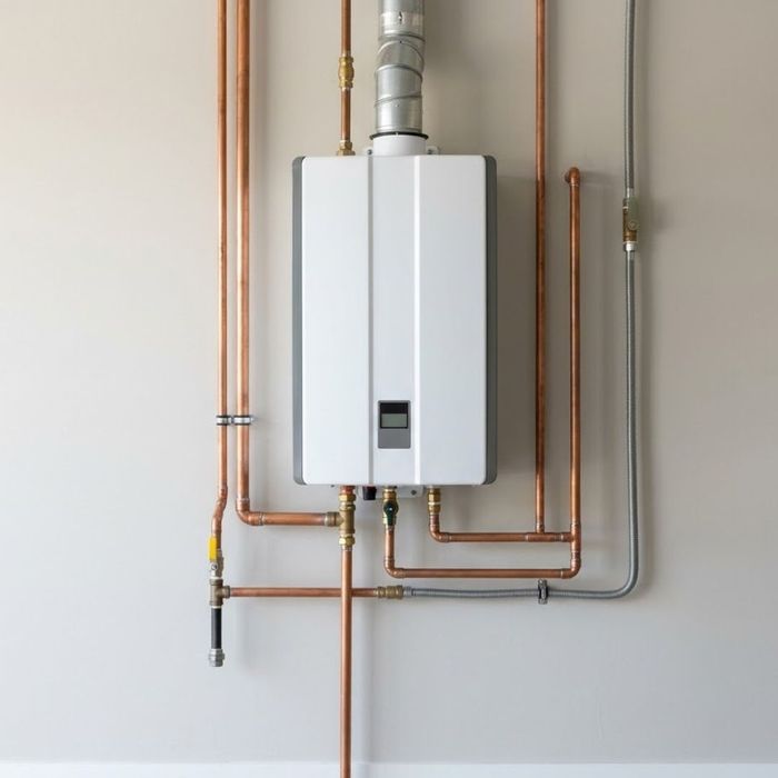 Tankless water heater.