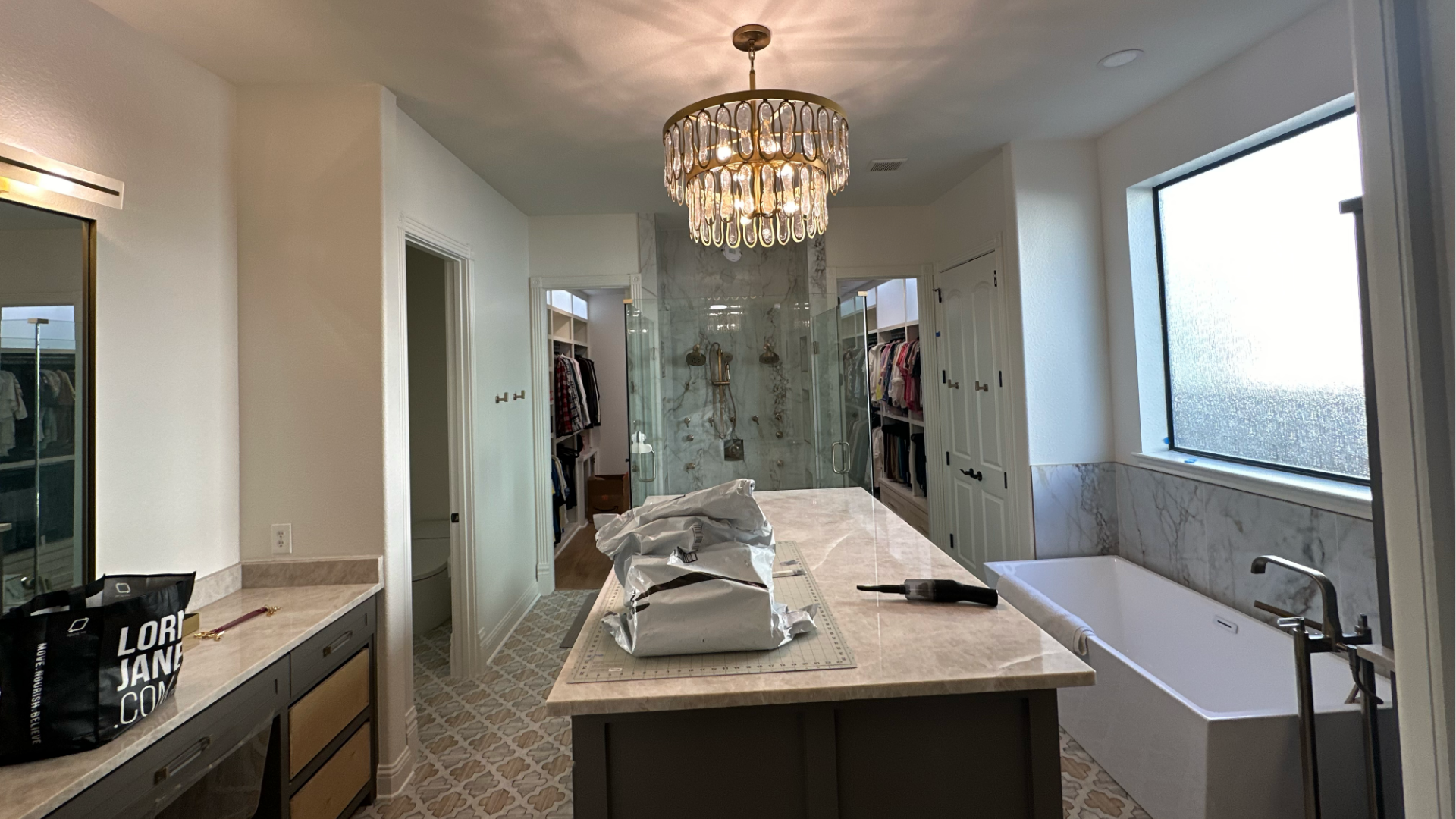 Bathroom renovation.