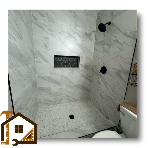 large walk in shower 