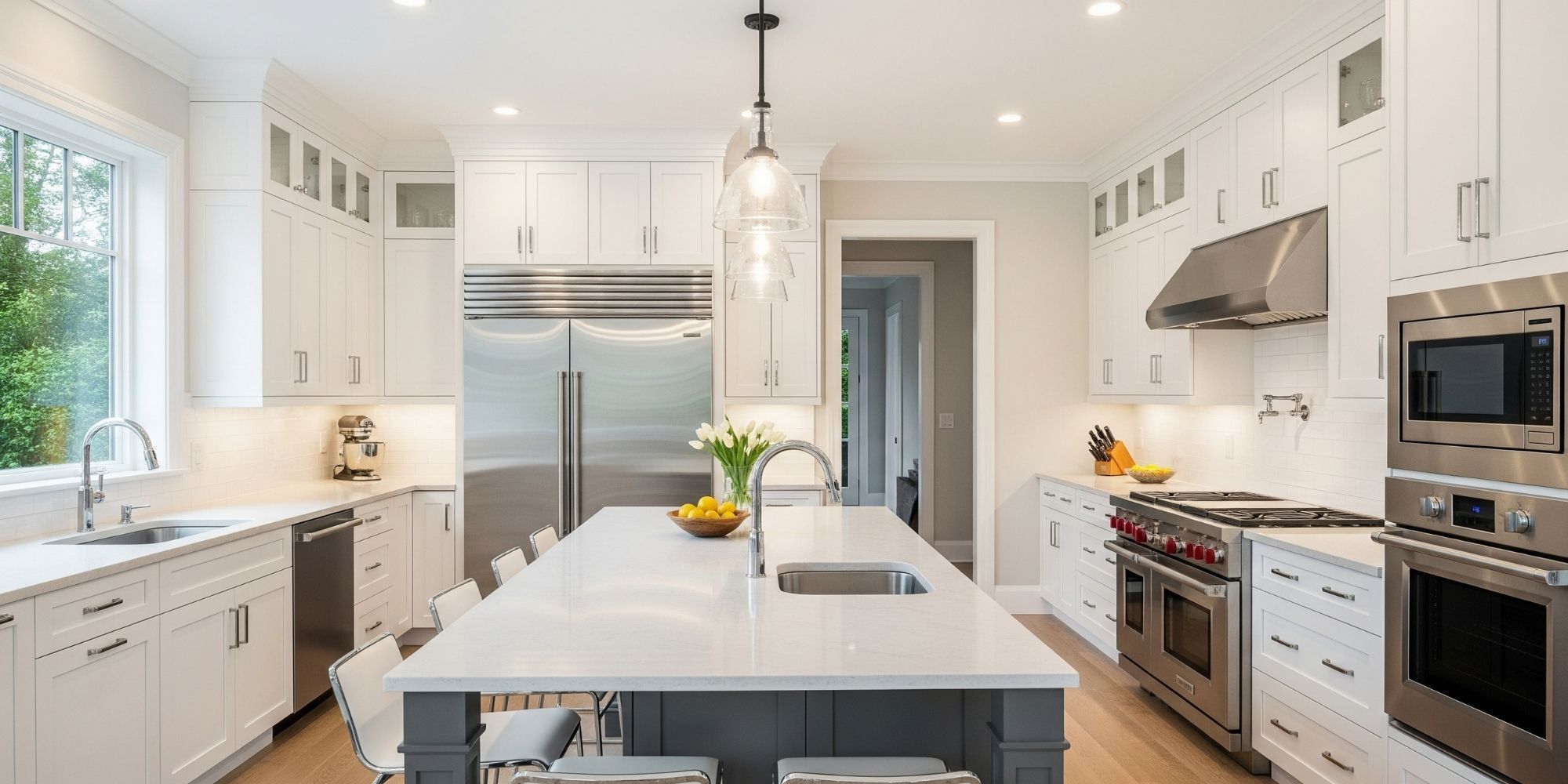modern renovation with large kitchen island modern renovation with large kitchen island