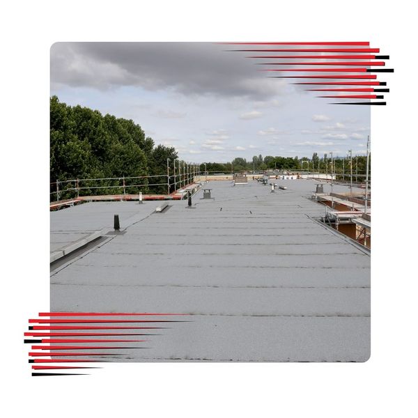 Flat roof of a business