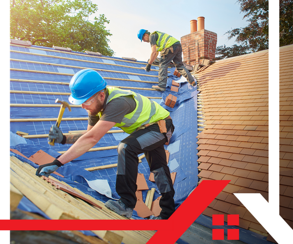 crew working on a residential roof