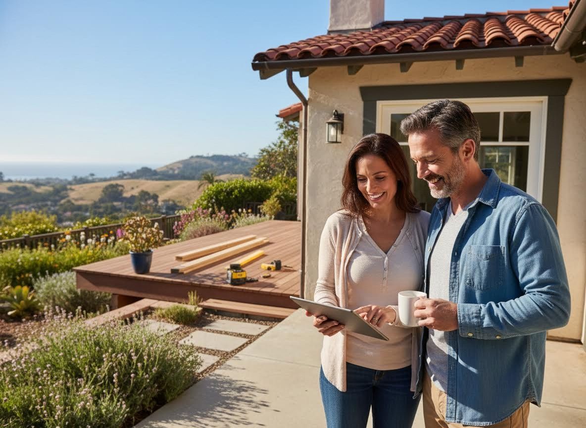 Couple Planning Home Project on Tablet