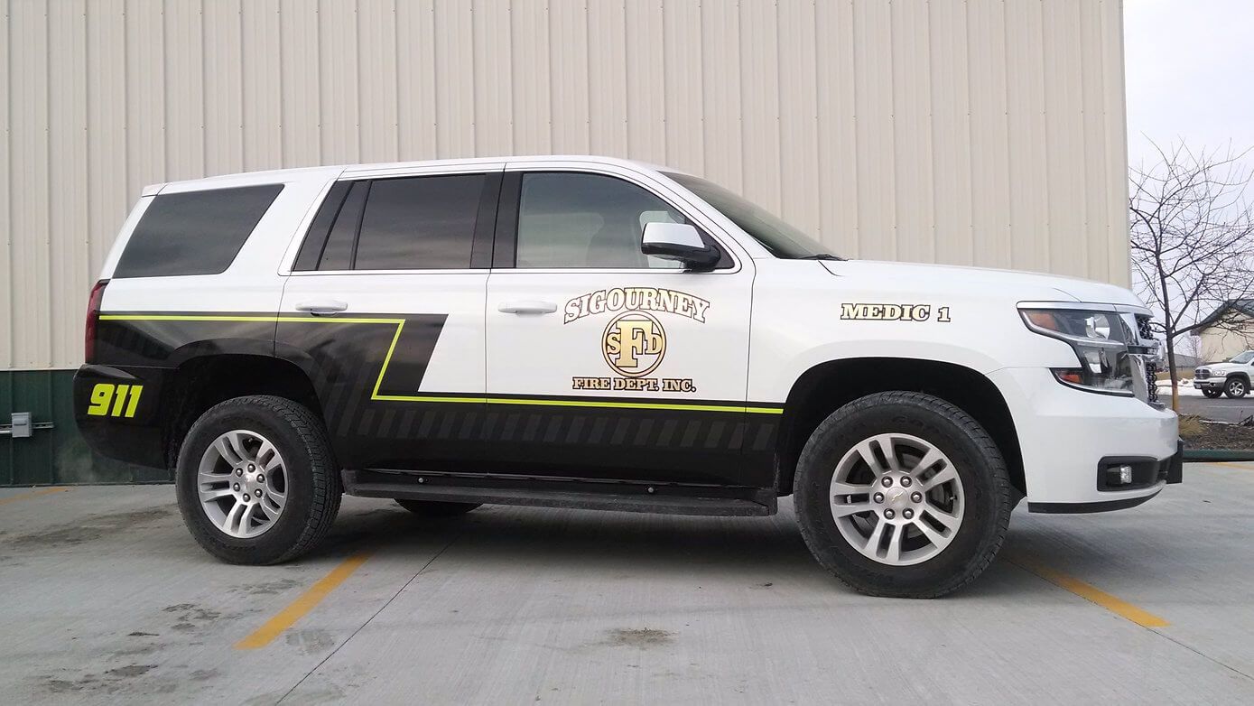 Emergency vehicle wrap, emergency vehicle graphics, fleet wraps, fleet graphics, Ames Iowa, Central Iowa