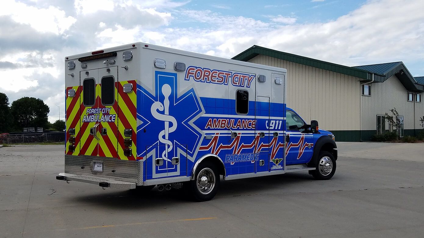 Emergency vehicle wrap, emergency vehicle graphics, ambulance wrap, ambulance graphics,  fleet wraps, fleet graphics, Ames Iowa, Central Iowa