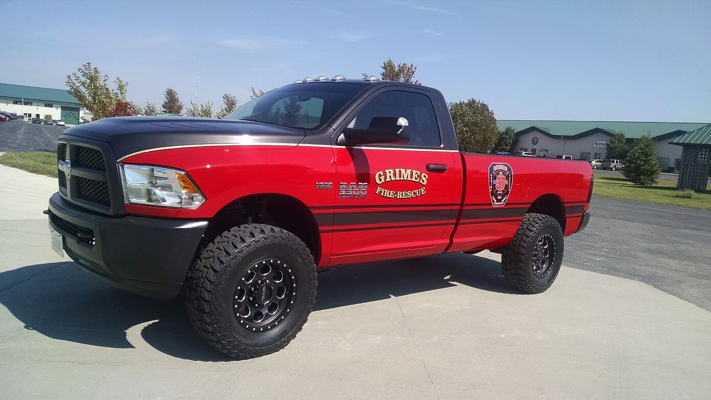 Emergency vehicle wrap, emergency vehicle graphics,  fleet wraps, fleet graphics, Ames Iowa, Central Iowa
