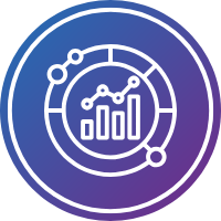 graph icon, circles