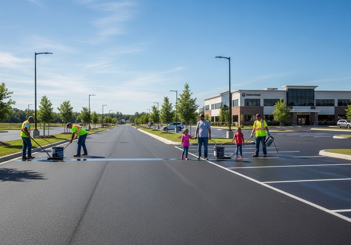 Asphalt Sealcoating with Family
