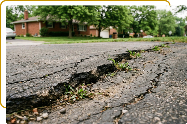 driveway crack