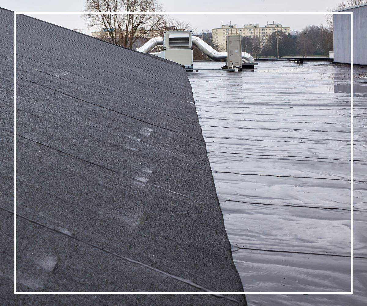 Commercial roof repaired after Storm Hail Damage Image