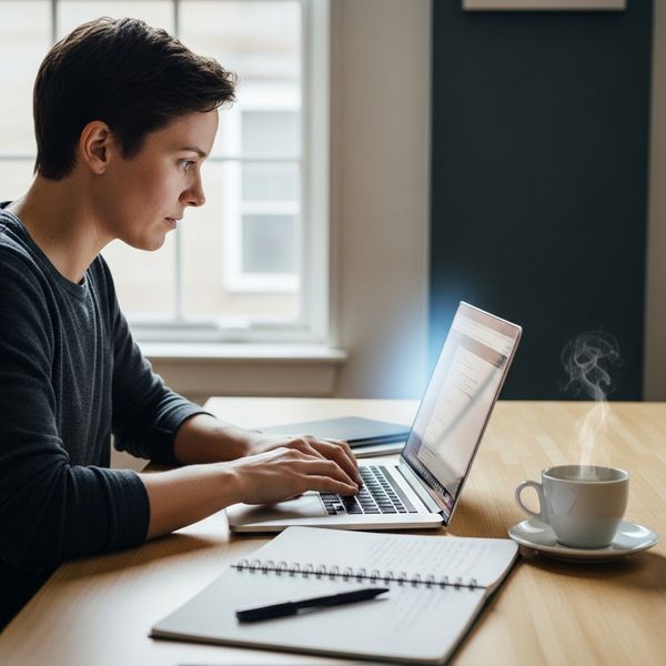 person using a laptop