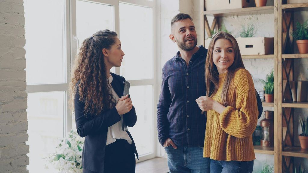 people touring an apartment