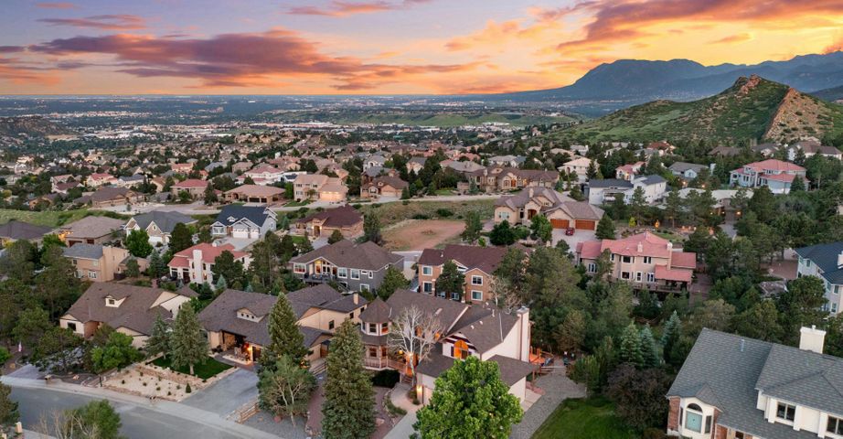 aerial view of a town