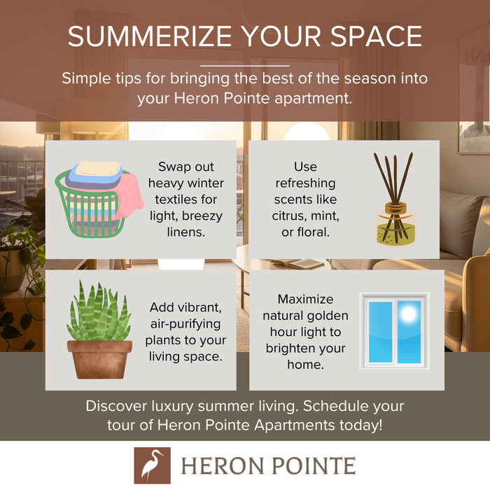 infographic that lists apartment decorating tips for summer infographic that lists apartment decorating tips for summer