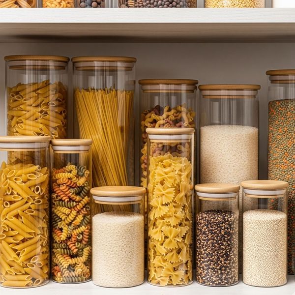 items organized in containers