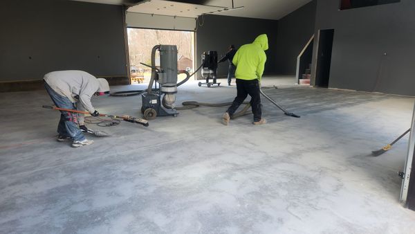 A Crew Repairing Epoxy Flooring | Non-Slip Epoxy Flooring