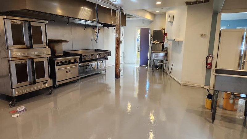 bakery kitchen epoxy flooring