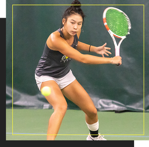 Woman playing tennis