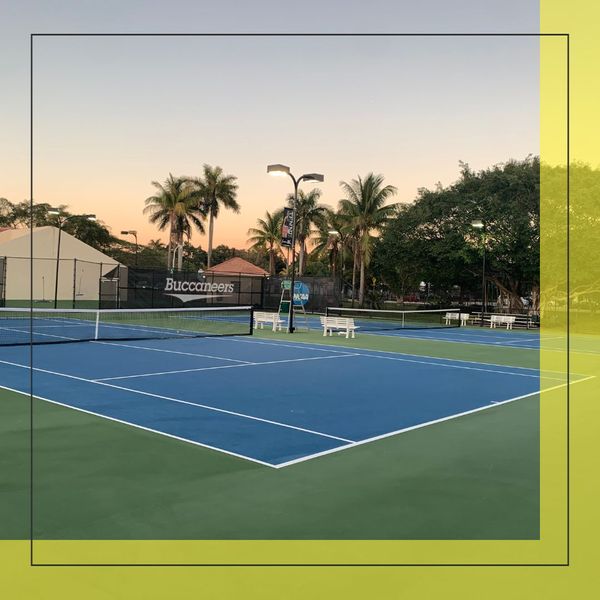 beautiful tennis court