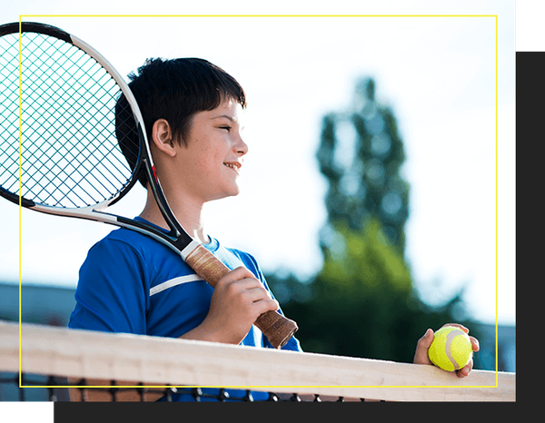 image of a kid tennis player