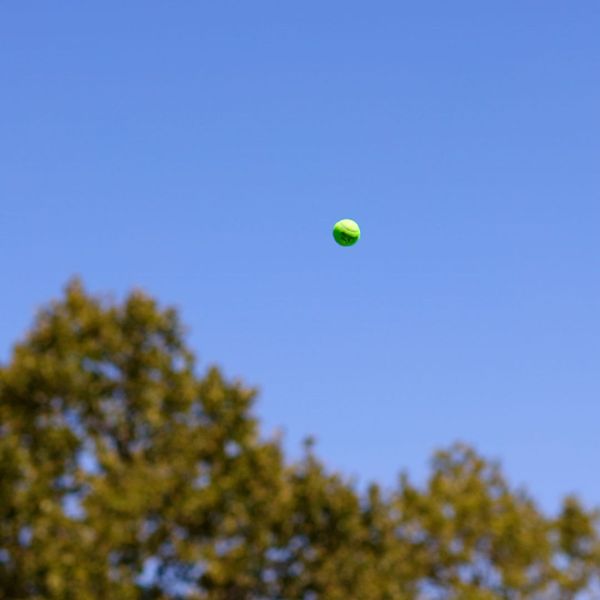 tennis ball in air