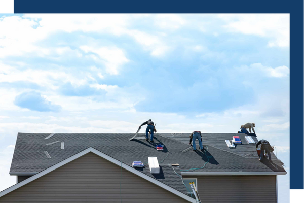 Roof being installed 
