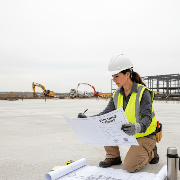 Looking at building permit