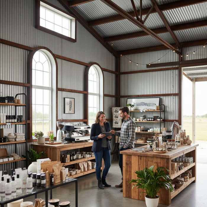 renovated steel barn