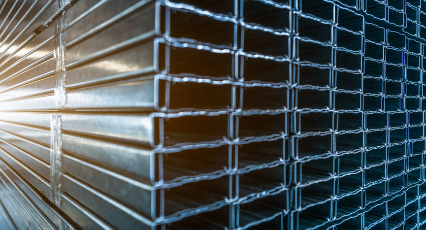 image of steel frame parts