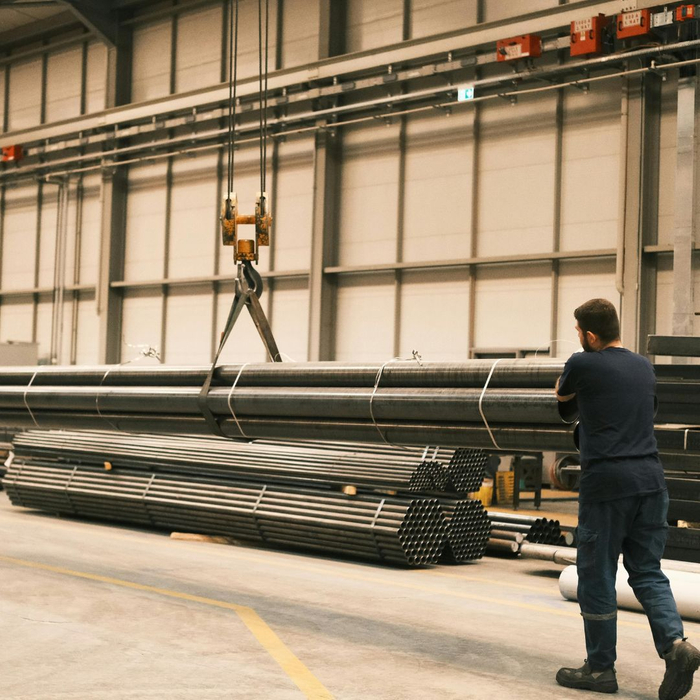 Carrying steel metal beams