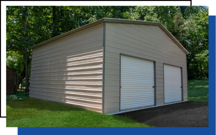 image of a steel garage