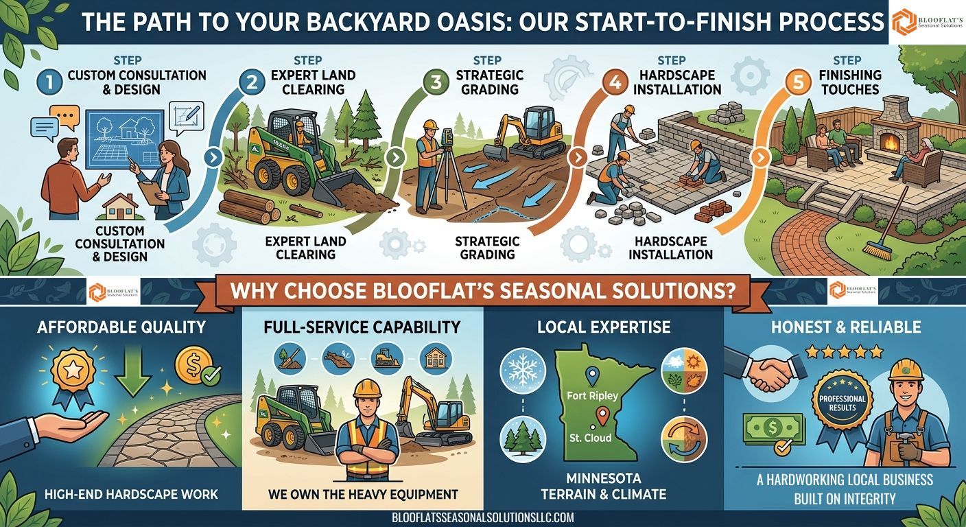 Custom Landscaping Process Infographic