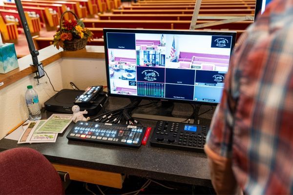 camera setup at church