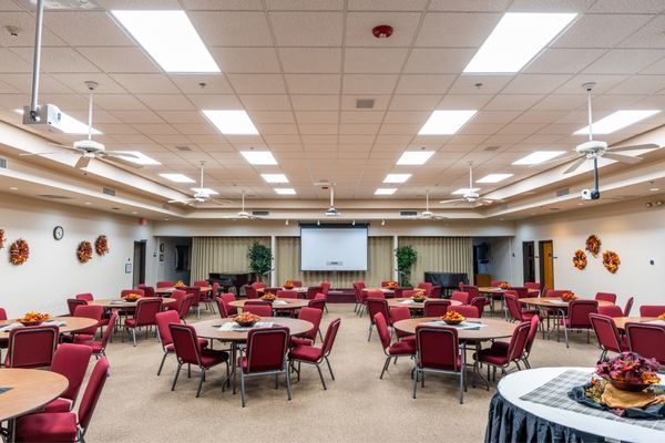 dining room av set up