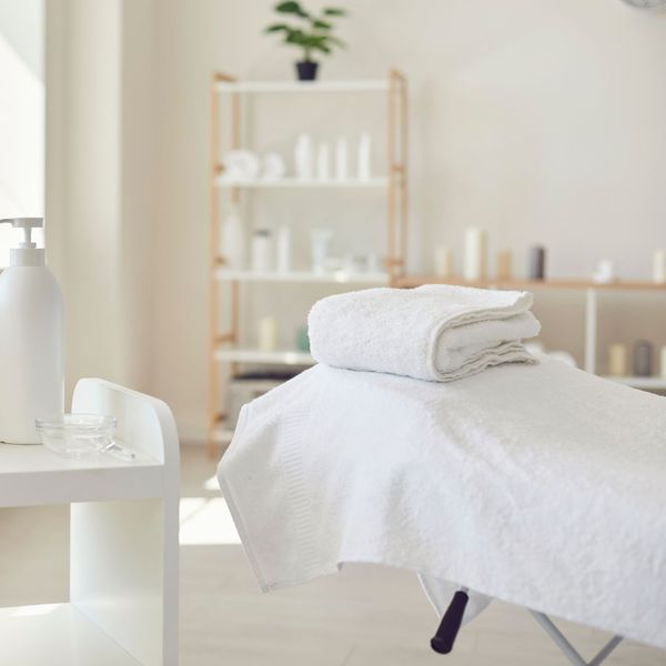 A clean massage room