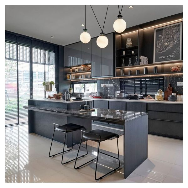 black moody kitchen 