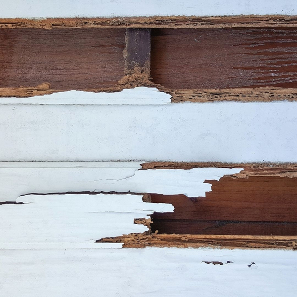 termite damaged wood paneling