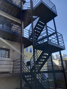 Fire Escape Painting in Lincoln Square, Chicago