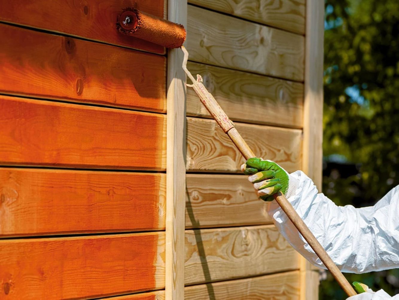 Fence painting in Hyde Park, Chicago on wood panels