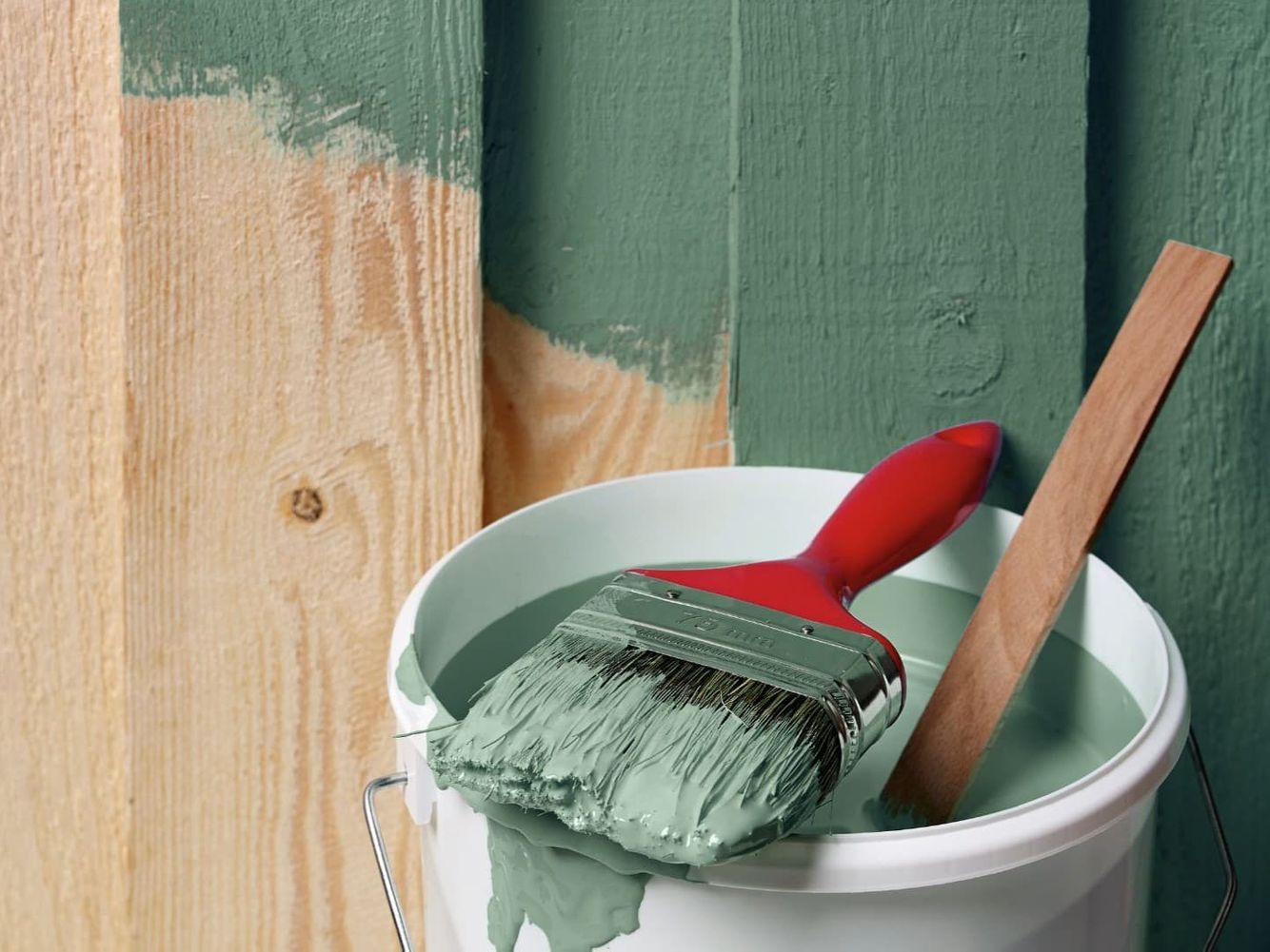 Fence Painting in Roscoe Village, Chicago