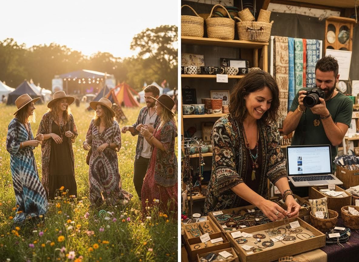 Bohemian Lifestyle: Festival Friends and Artisan Market Stall