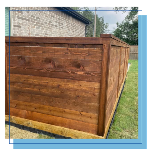 Constructed cedar fence