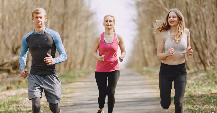 people running outside