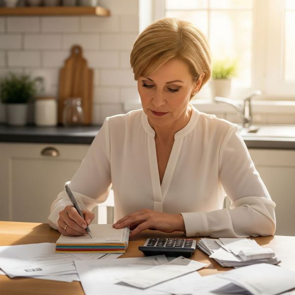 woman figuring out her finances